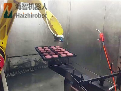 塑胶摆盘喷漆机器人 塑胶摆盘喷漆机器人